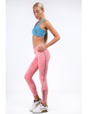 Coral sports leggings with stitching MR13233 - Online store - Boutique